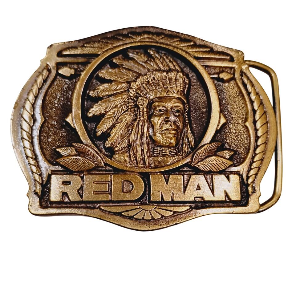 Vintage 1988 Limited Edition Redman Belt Buckle Made in USA Pinkerton Company
